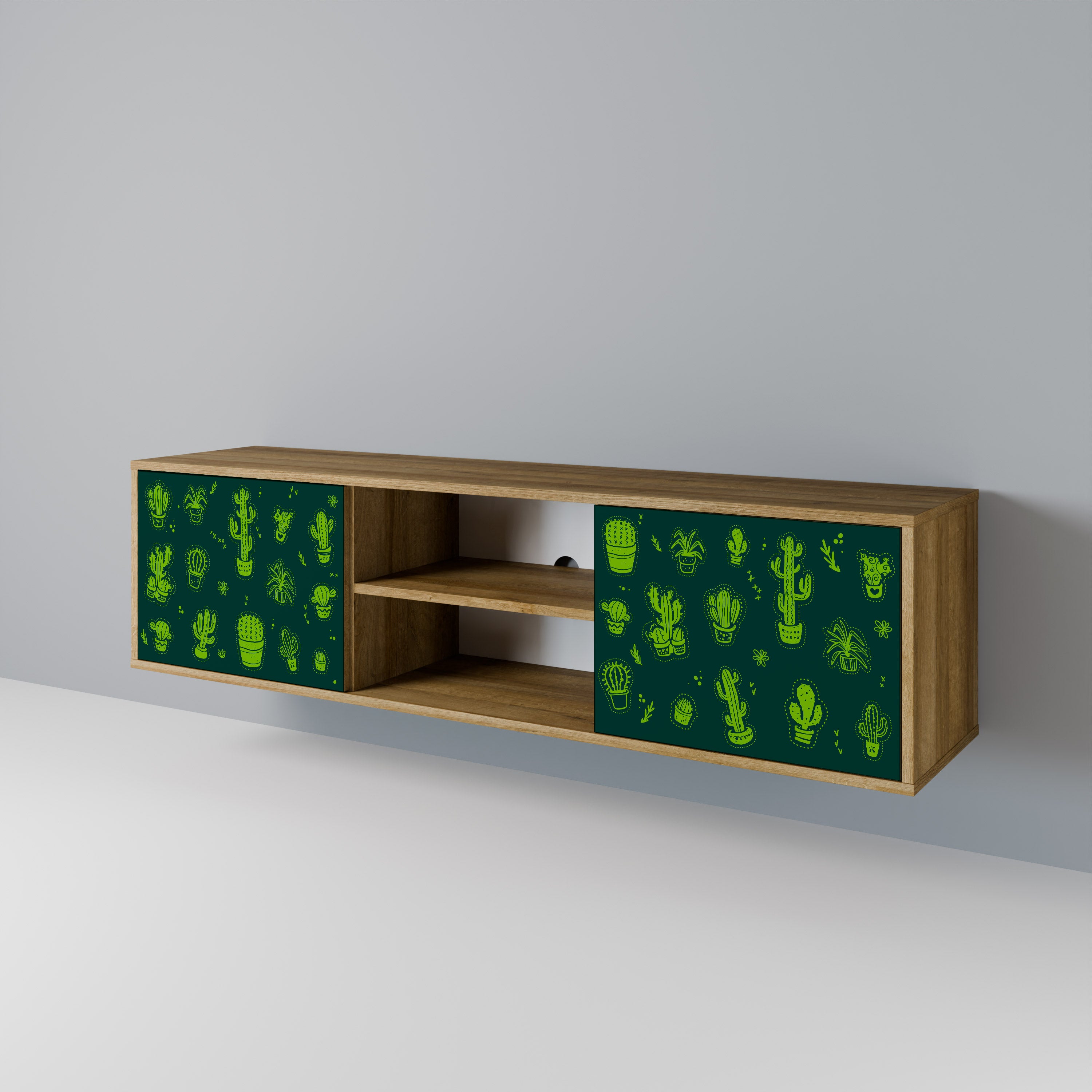 DESERT GREEN 2-Door TV Cabinet