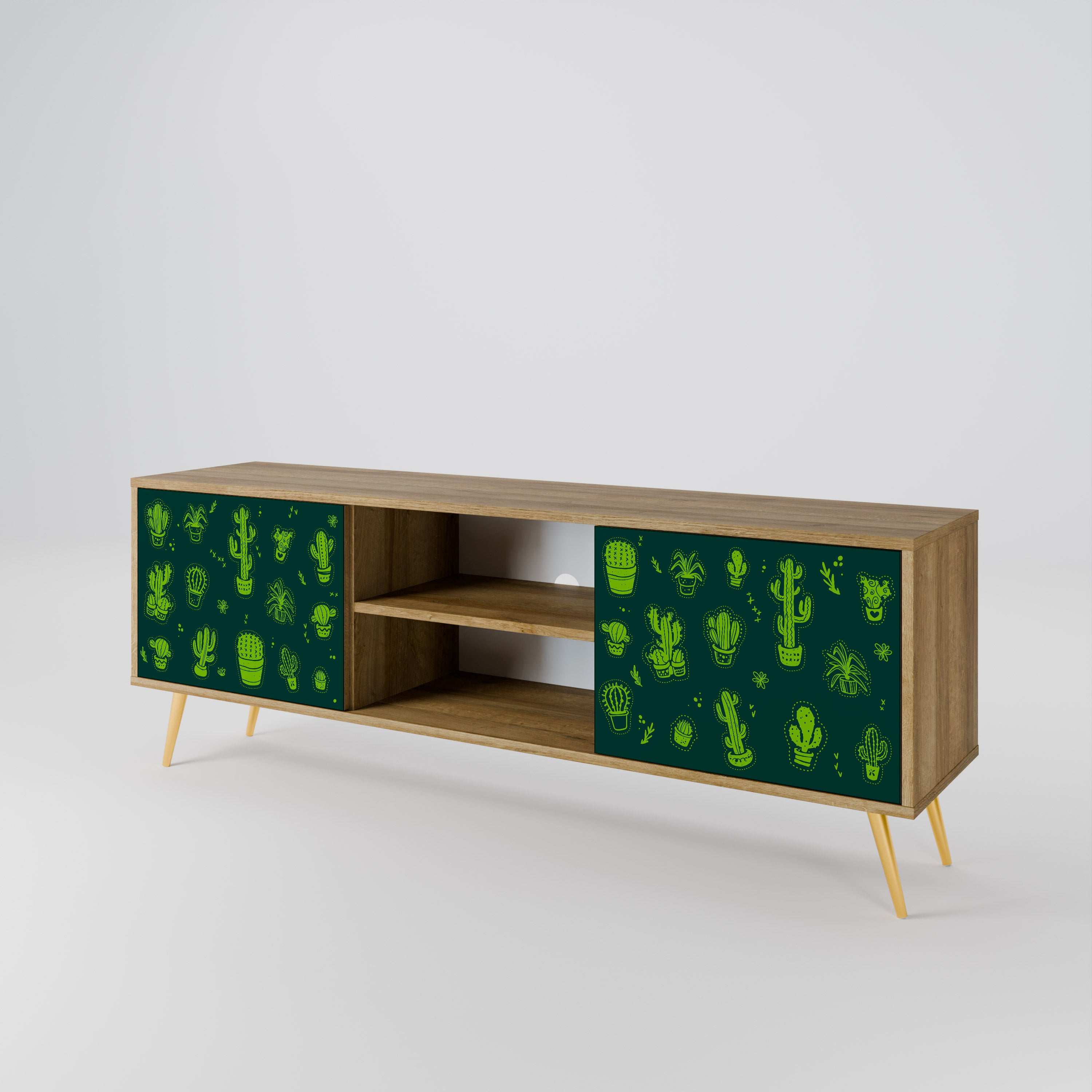 DESERT GREEN 2-Door TV Cabinet
