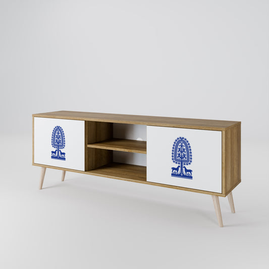 POLISH FOLK ART Dvoudveřový TV stolek
