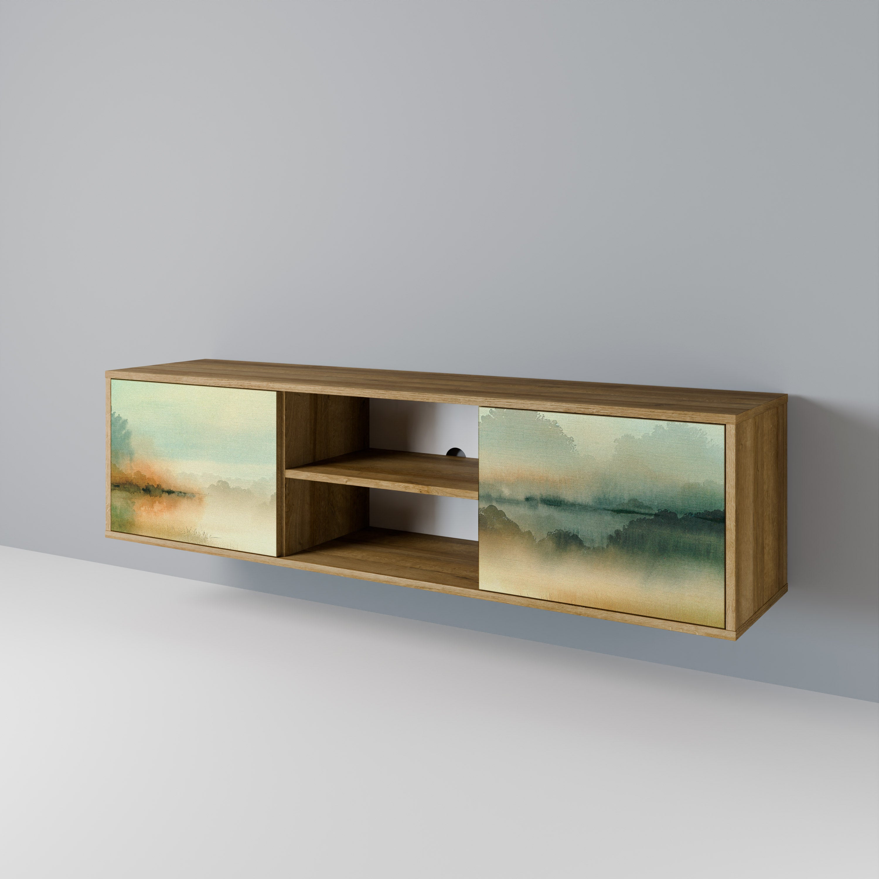 MORNING BY THE LAKE 2-Door TV Cabinet