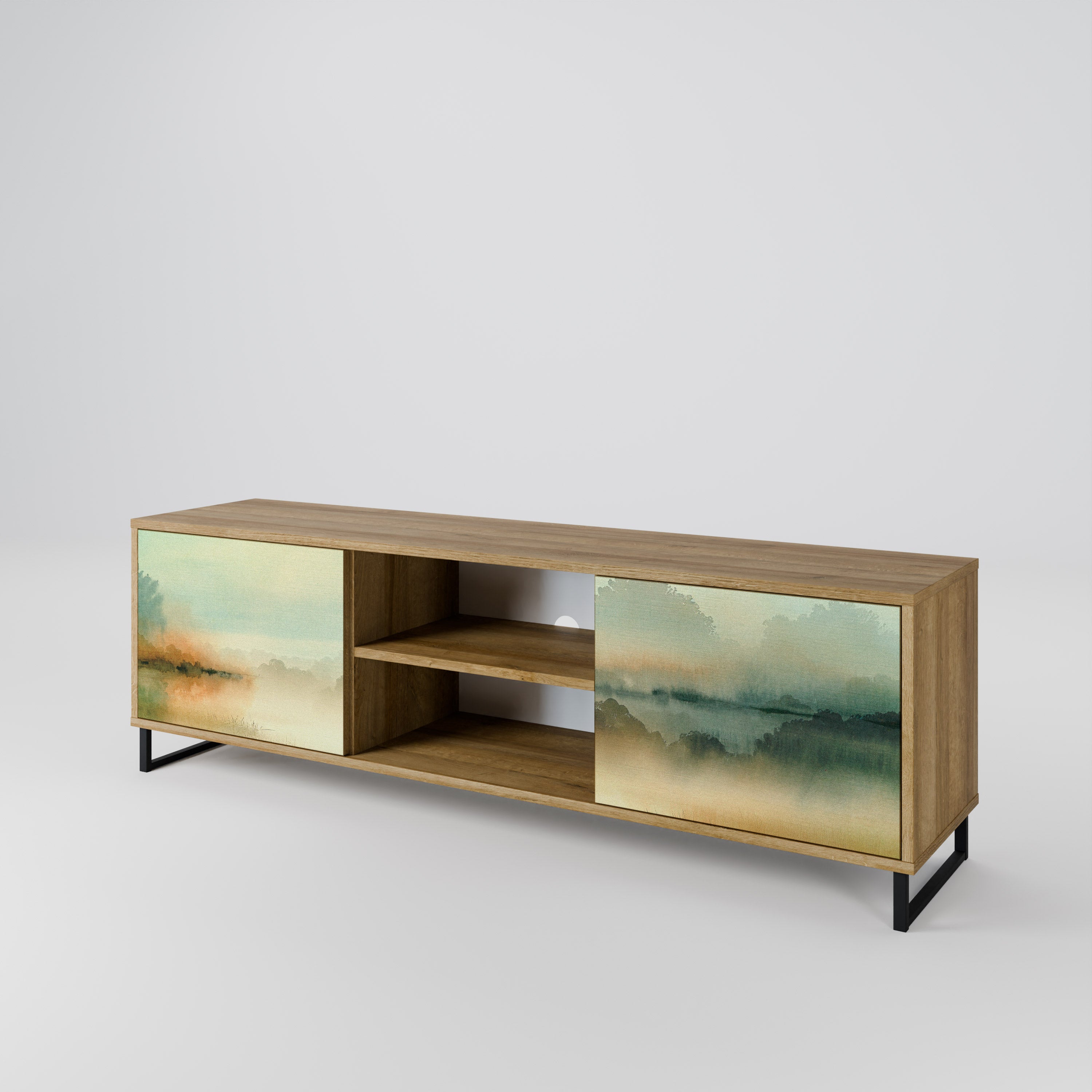 MORNING BY THE LAKE 2-Door TV Cabinet