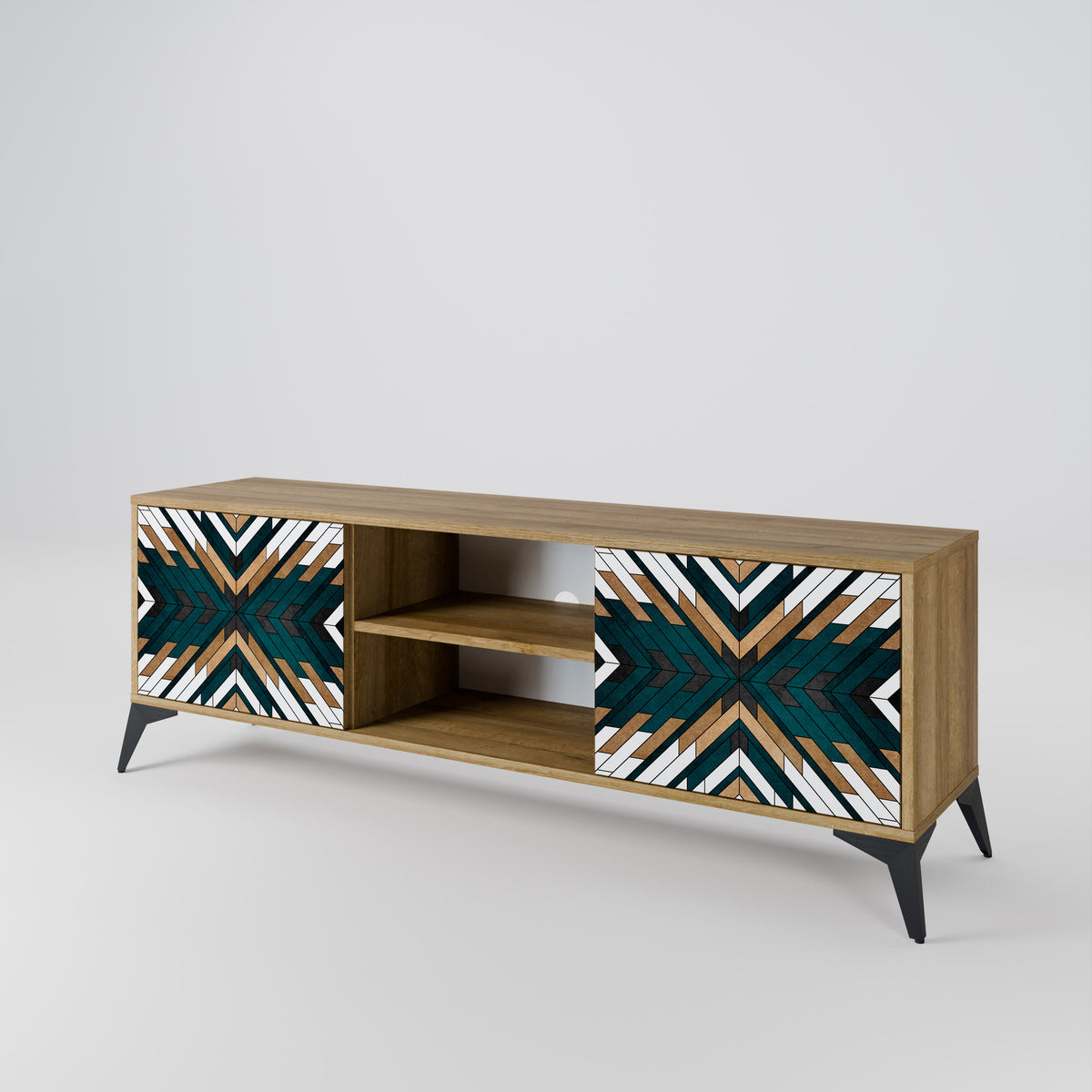 ARTISTIC GEOMETRY Dvoudveřový TV stolek