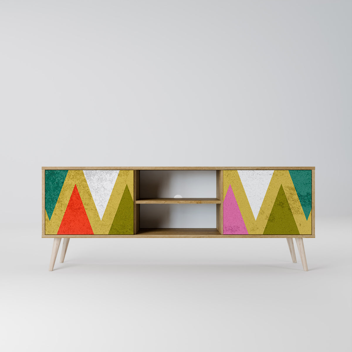 COLORFUL TRIANGLES Dvoudveřový TV stolek