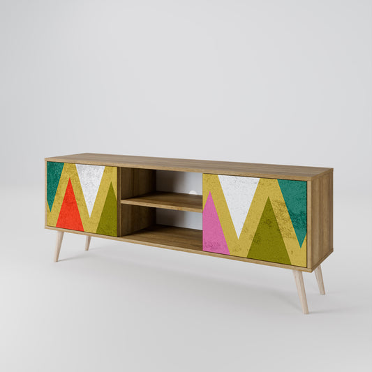 COLORFUL TRIANGLES Dvoudveřový TV stolek