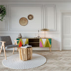 COLORFUL TRIANGLES 2-Door TV Cabinet