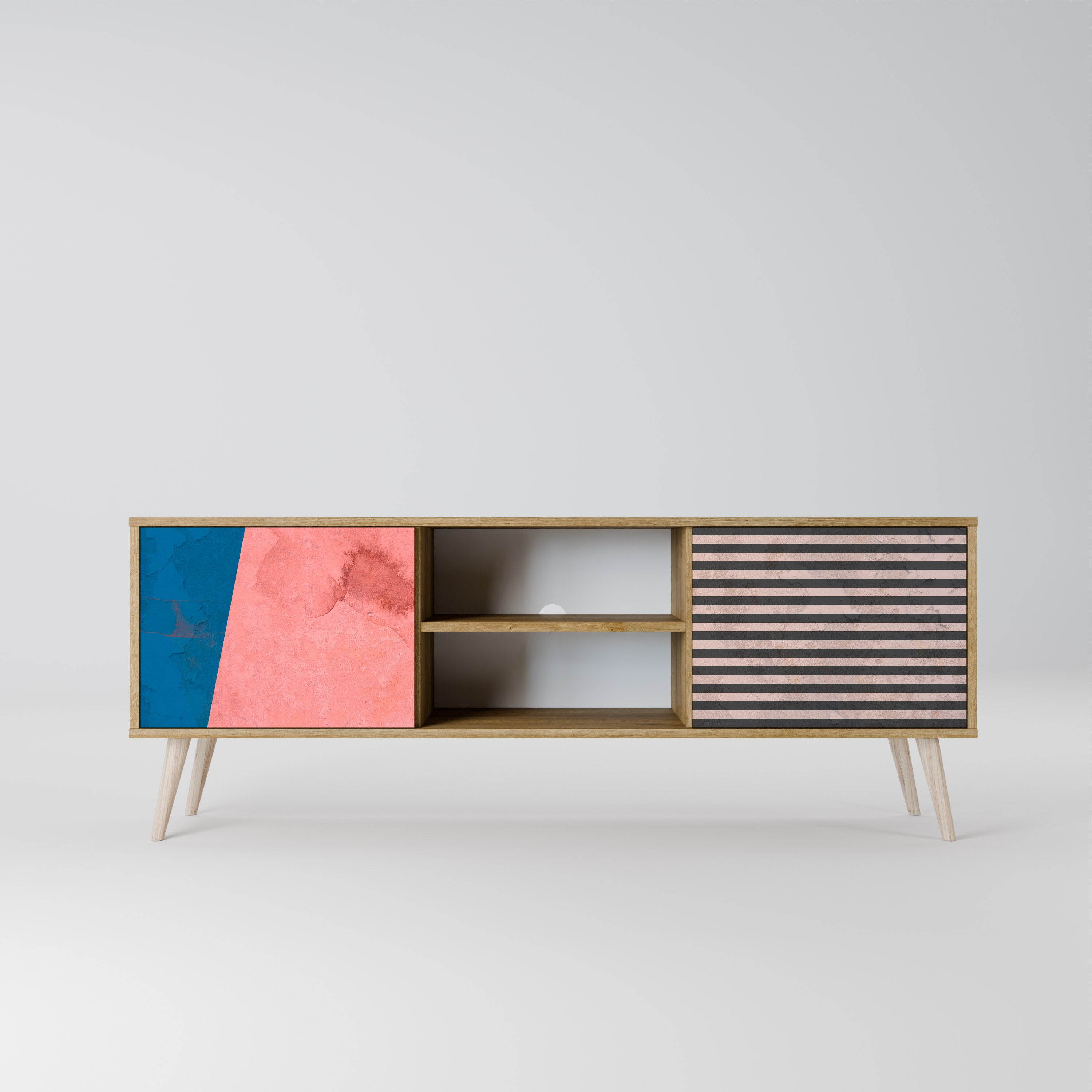 GLAMOROUS STRIPE Dvoudveřový TV stolek