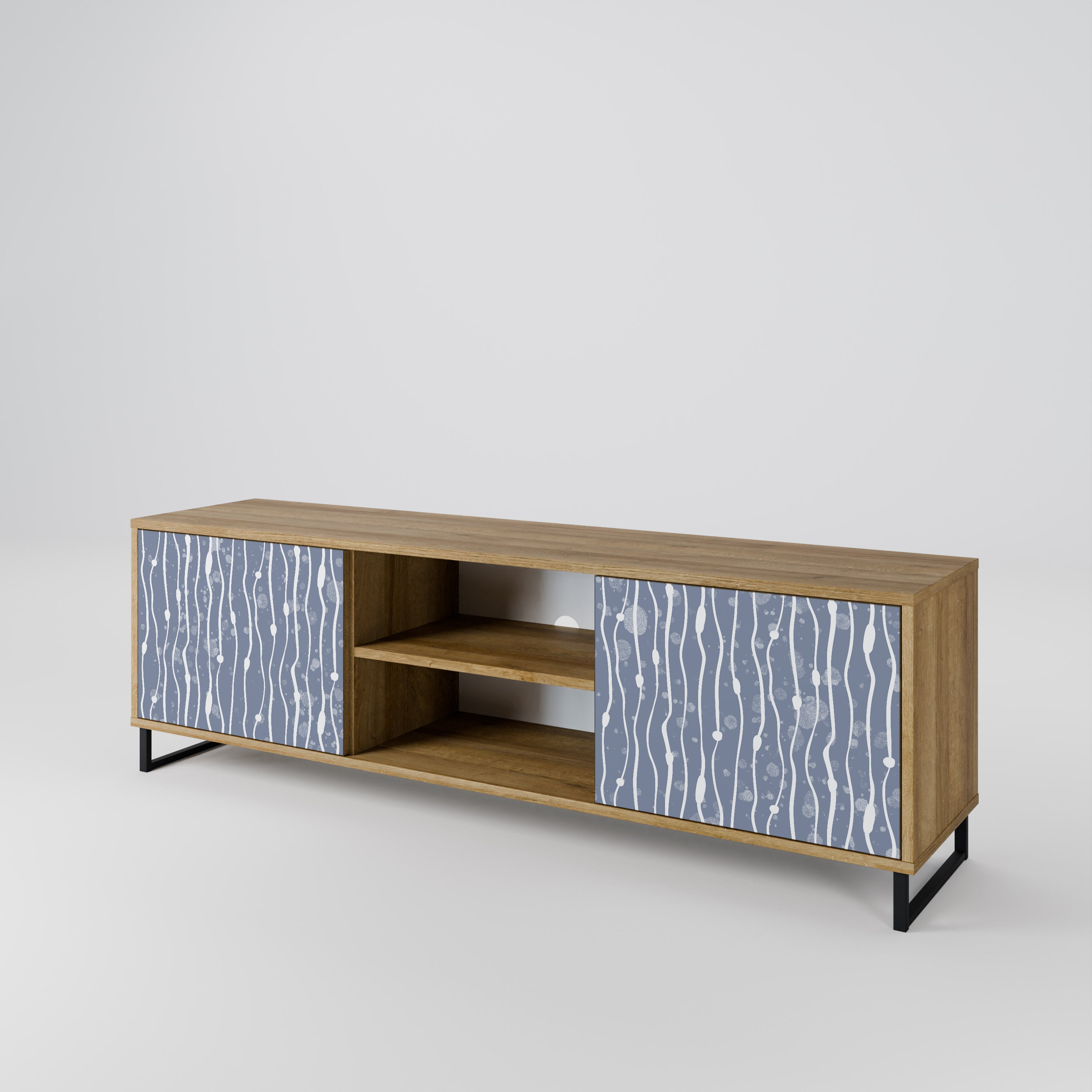 GRAPHITE RAIN Dvoudveřový TV stolek