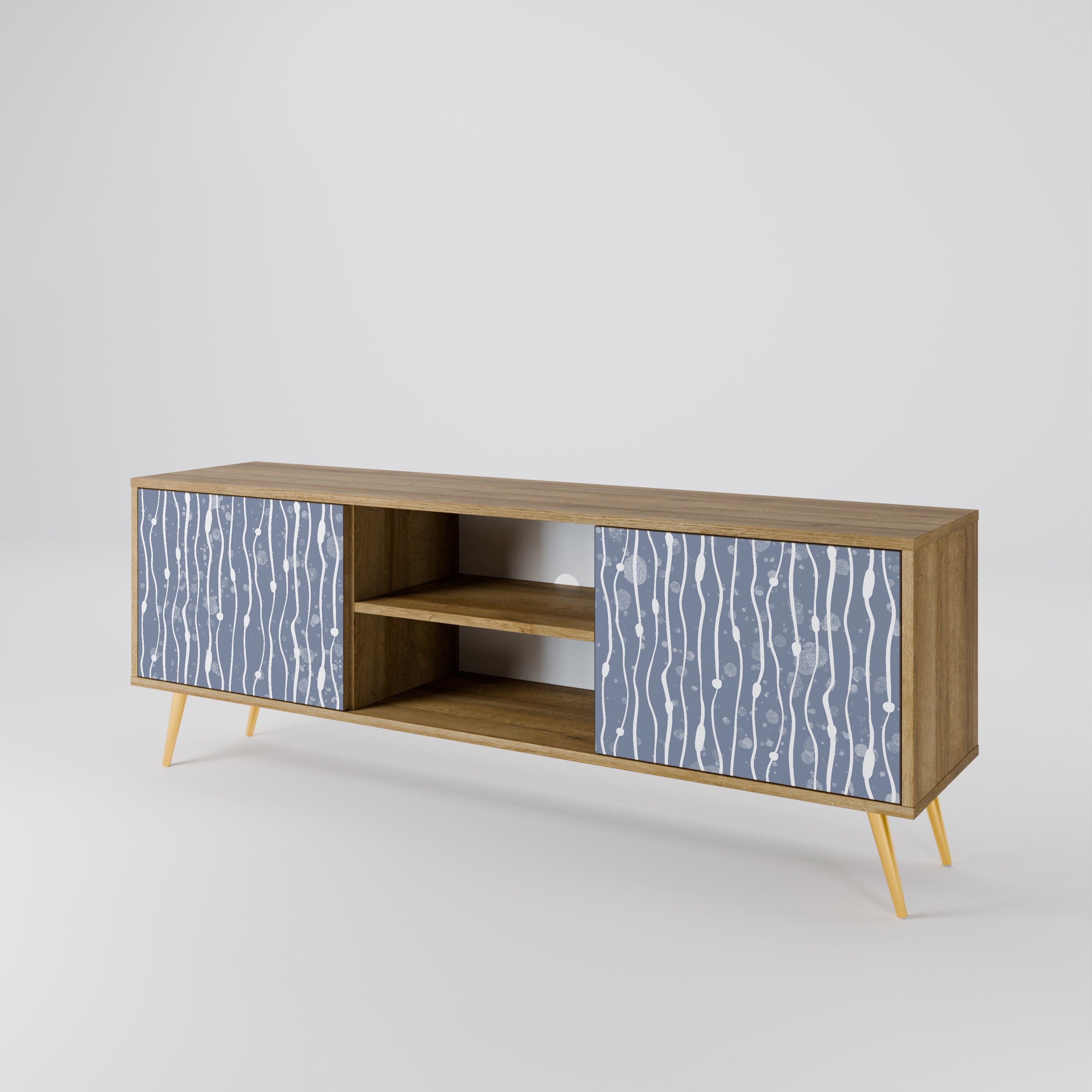 GRAPHITE RAIN Dvoudveřový TV stolek