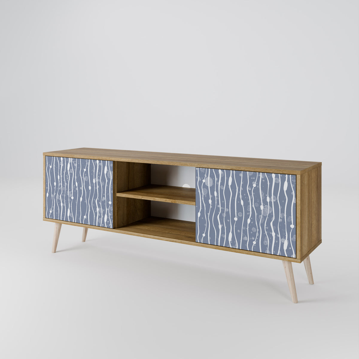 GRAPHITE RAIN Dvoudveřový TV stolek