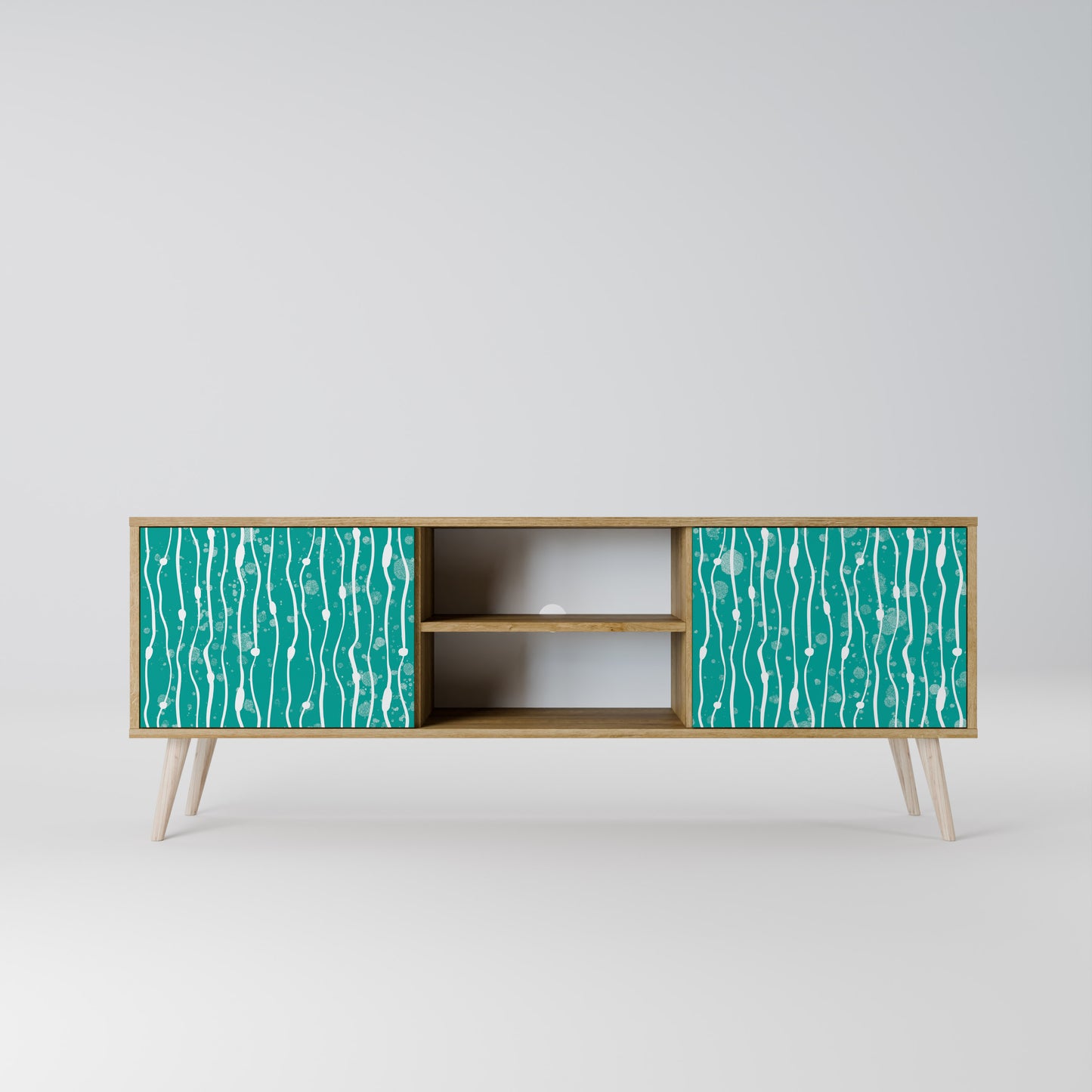 TURQUOISE RAIN Dvoudveřový TV stolek