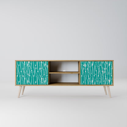 TURQUOISE RAIN Dvoudveřový TV stolek