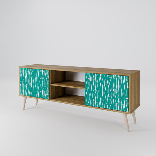 TURQUOISE RAIN Dvoudveřový TV stolek
