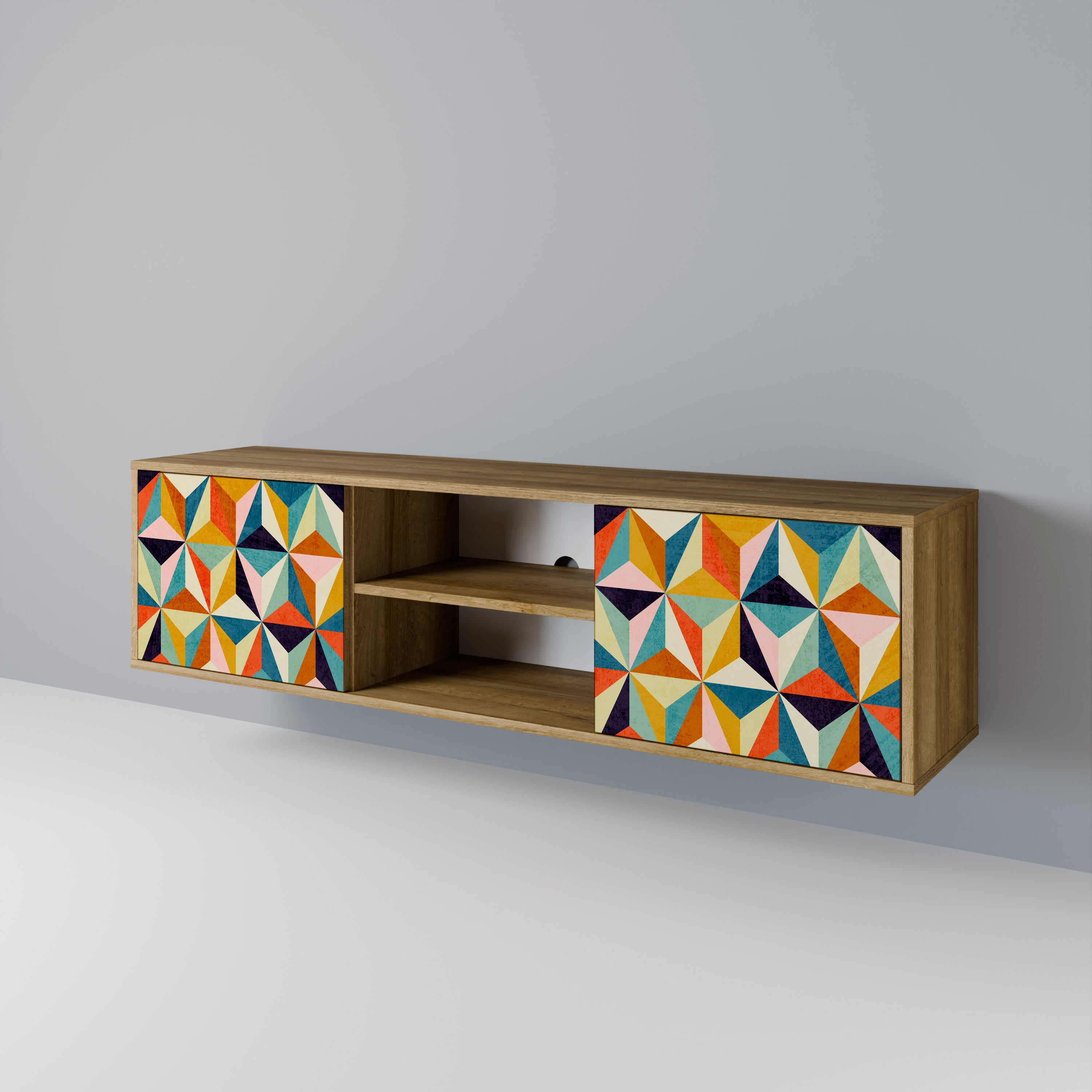 TESSELATE TREASURES Dvoudveřový TV stolek