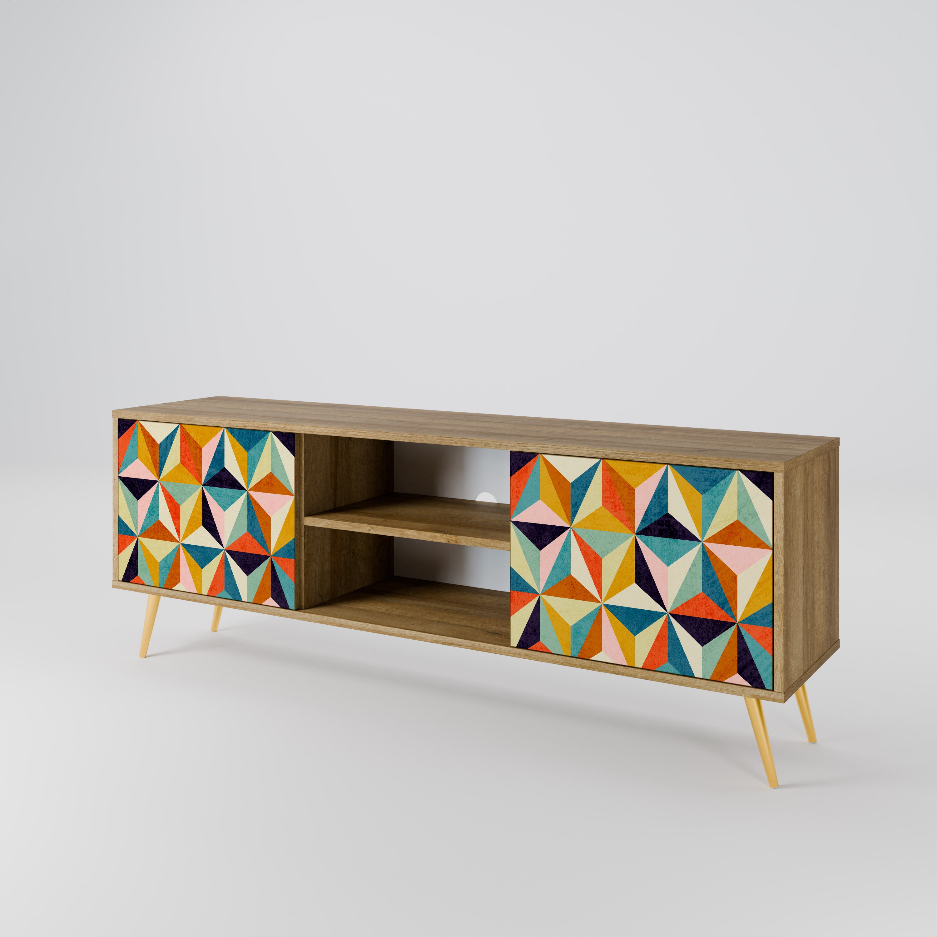 TESSELATE TREASURES Dvoudveřový TV stolek