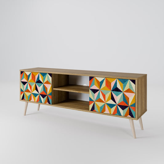 TESSELATE TREASURES Dvoudveřový TV stolek