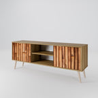NATURAL WOOD 2-Door TV Cabinet