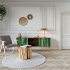 NATURAL GREEN 2-Door TV Cabinet