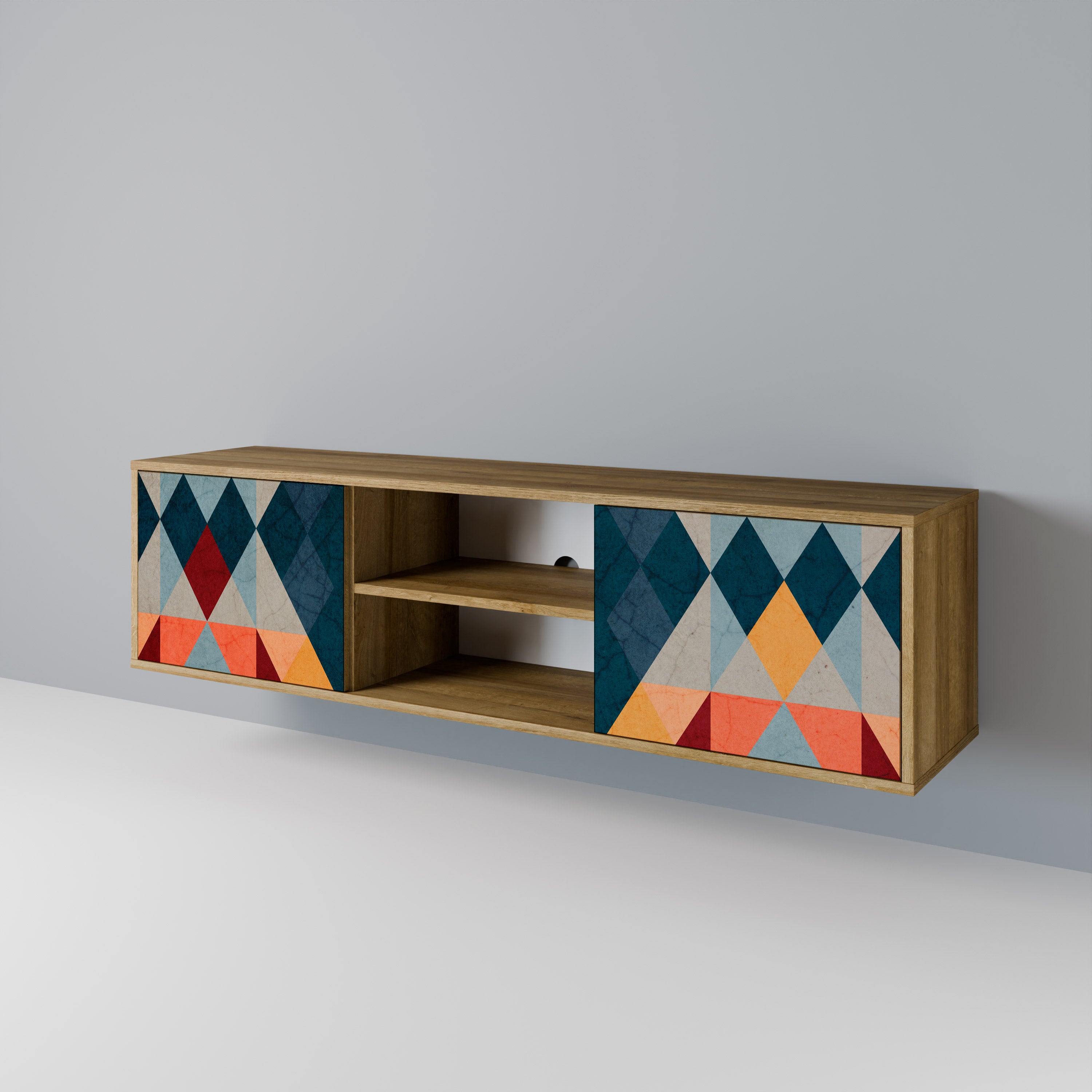 CRACKED ILLUSION 2-Door TV Cabinet