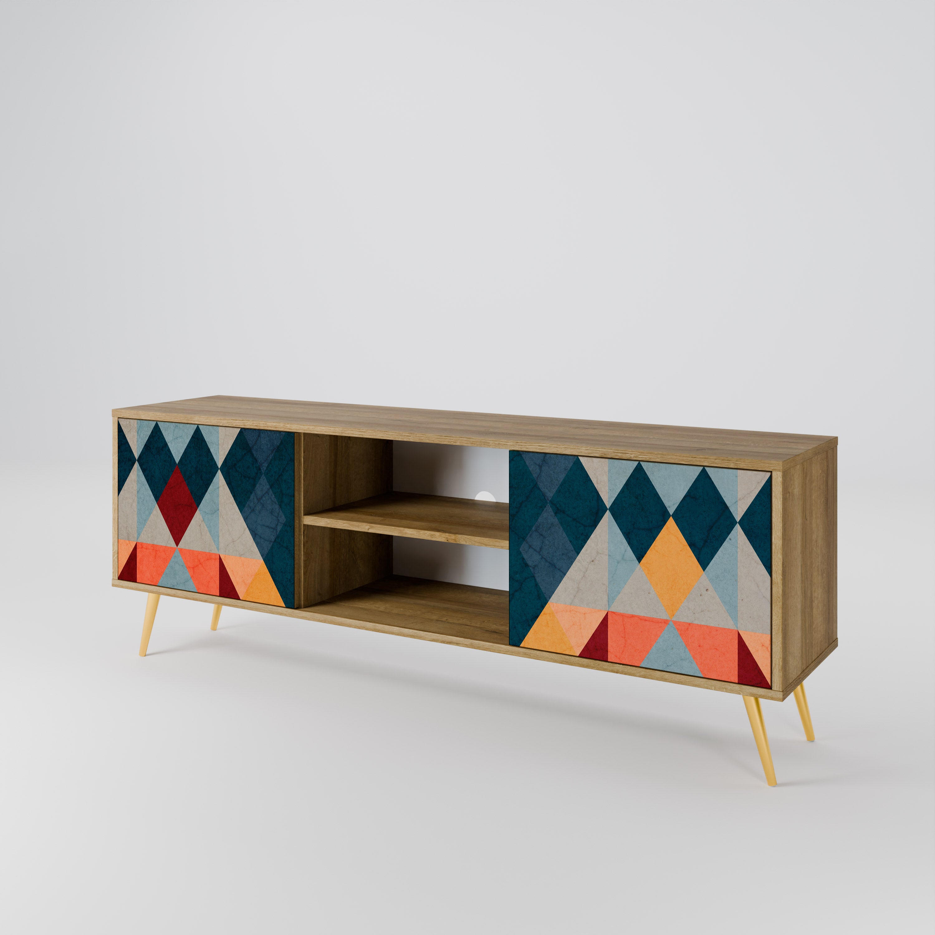 CRACKED ILLUSION 2-Door TV Cabinet