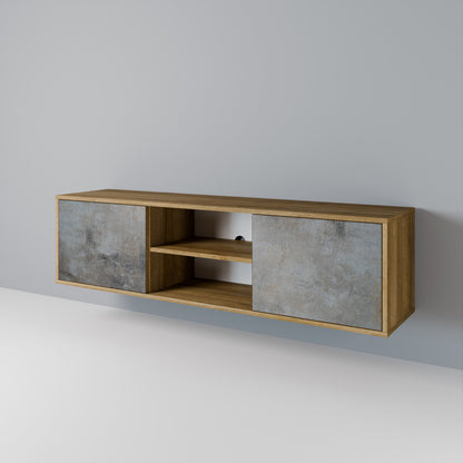 CONCRETE WALL Dvoudveřový TV stolek