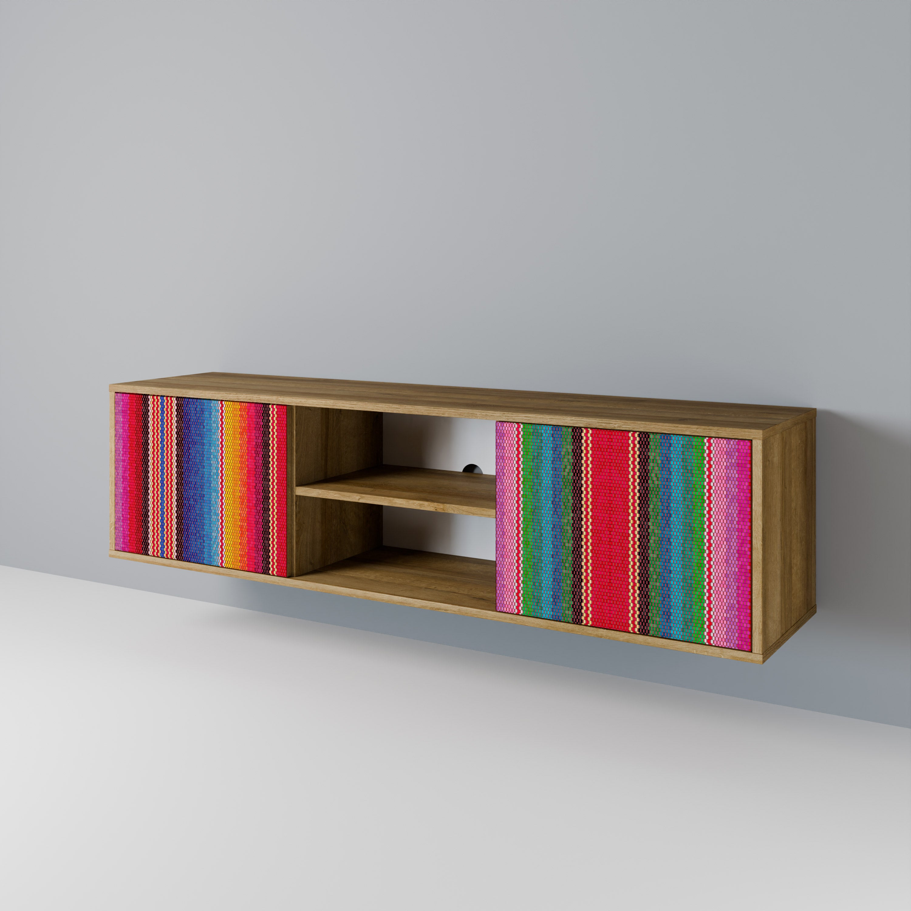 ETHNIC MEXICAN 2-Door TV Cabinet