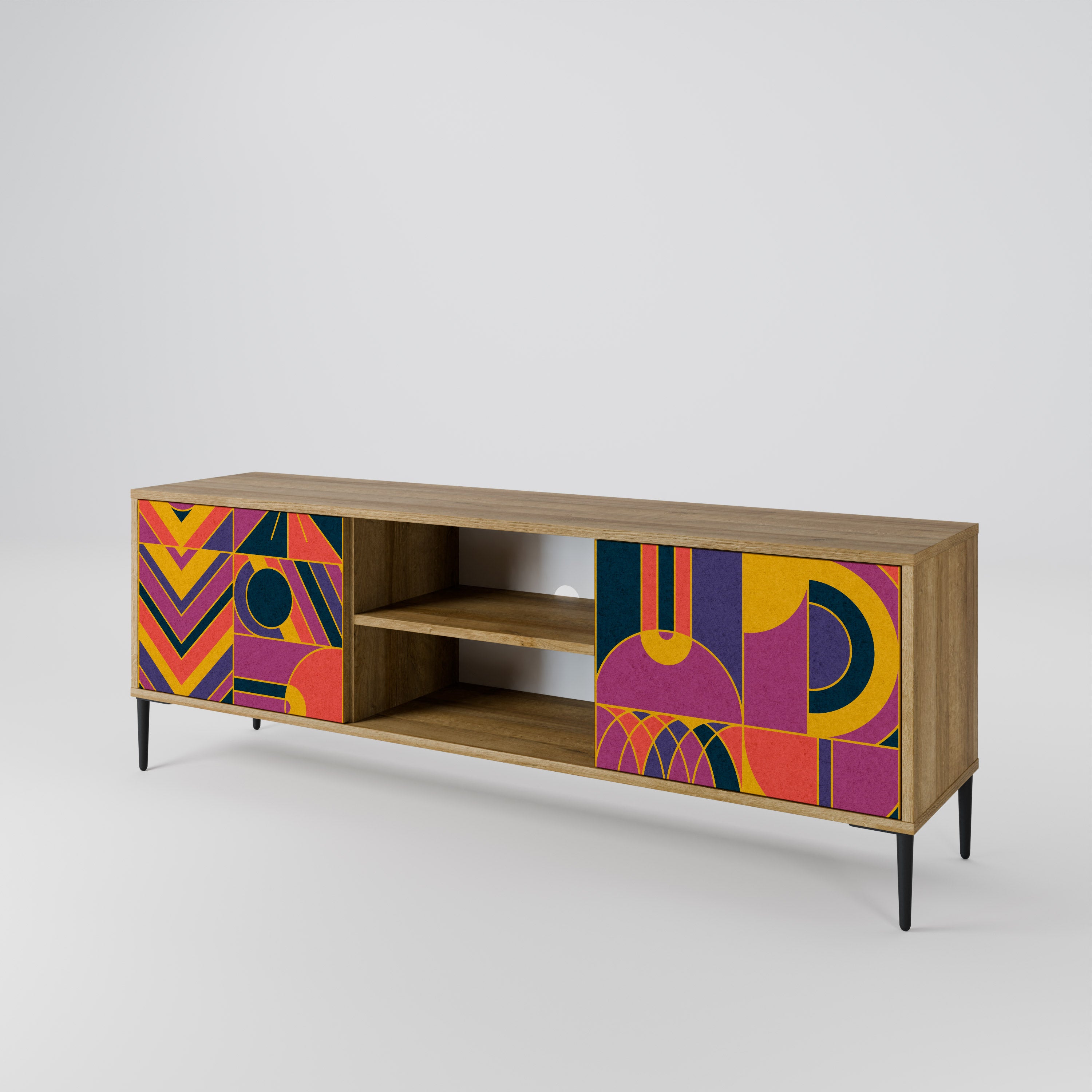 ELECTRIC PATTERNS 2-Door TV Cabinet