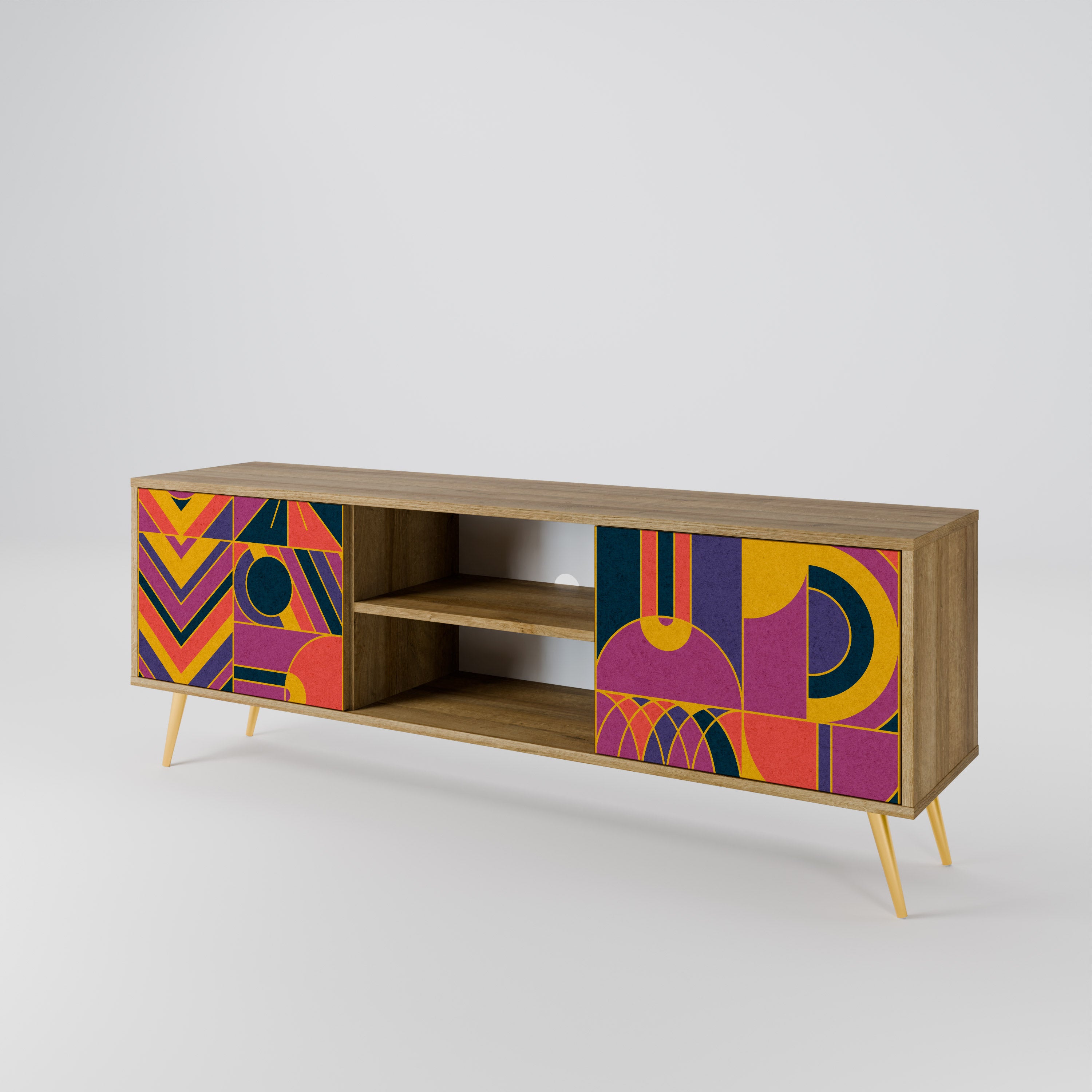 ELECTRIC PATTERNS 2-Door TV Cabinet