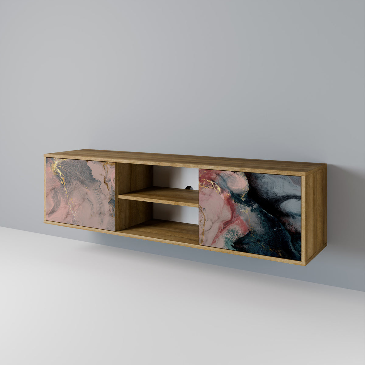 GILDED SWIRLS Dvoudveřový TV stolek