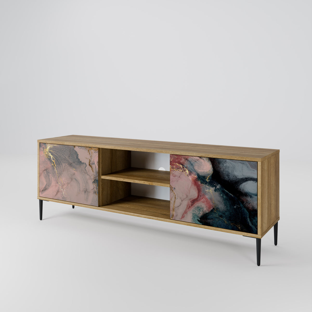 GILDED SWIRLS Dvoudveřový TV stolek