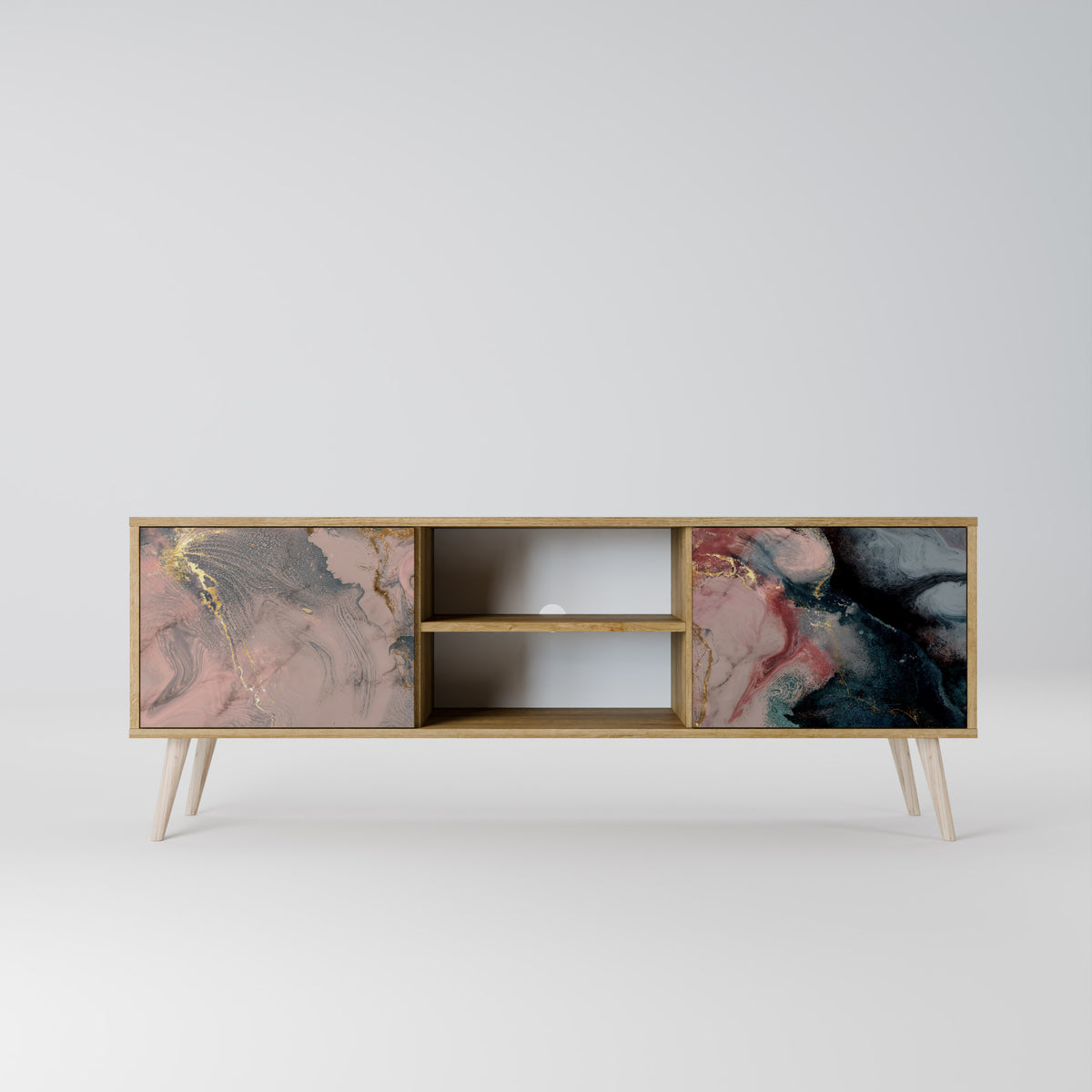GILDED SWIRLS Dvoudveřový TV stolek