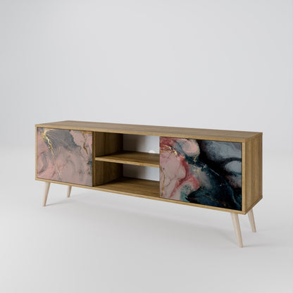 GILDED SWIRLS Dvoudveřový TV stolek