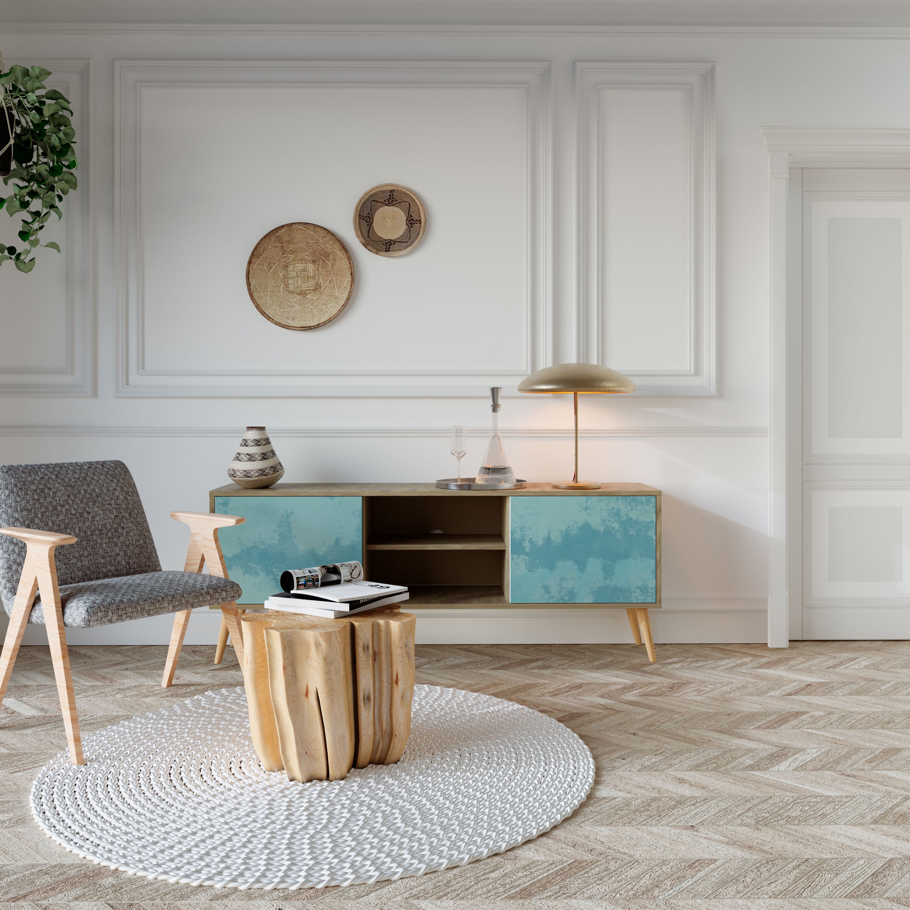 SKY WASH 2-Door TV Cabinet