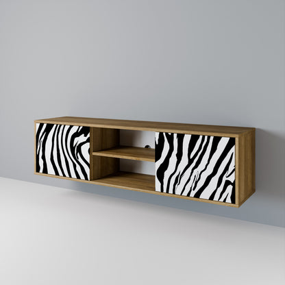 SPLENDID ZEBRA Dvoudveřový TV stolek