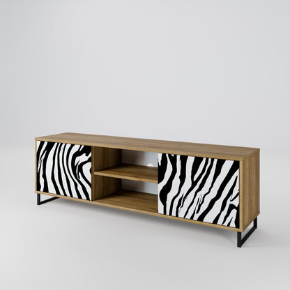 SPLENDID ZEBRA Dvoudveřový TV stolek