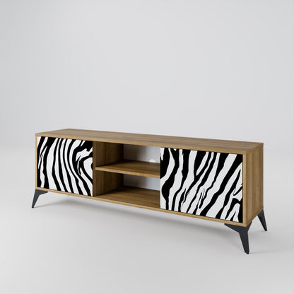 SPLENDID ZEBRA Dvoudveřový TV stolek
