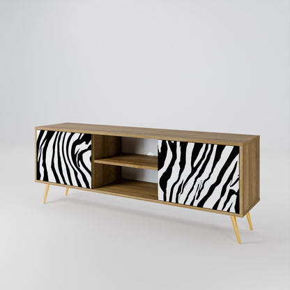 SPLENDID ZEBRA Dvoudveřový TV stolek