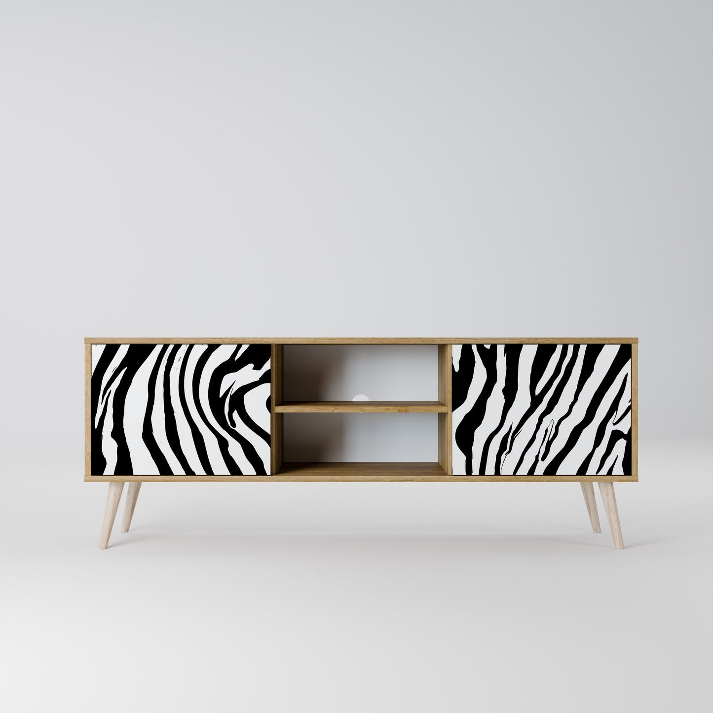 SPLENDID ZEBRA Dvoudveřový TV stolek