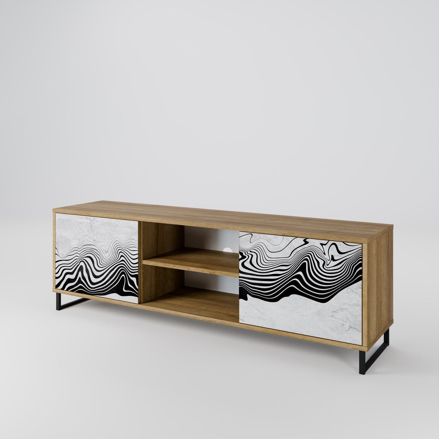 MONOCHROME MIRAGE Dvoudveřový TV stolek