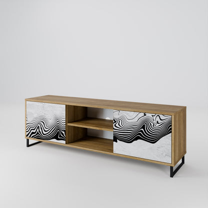 MONOCHROME MIRAGE Dvoudveřový TV stolek