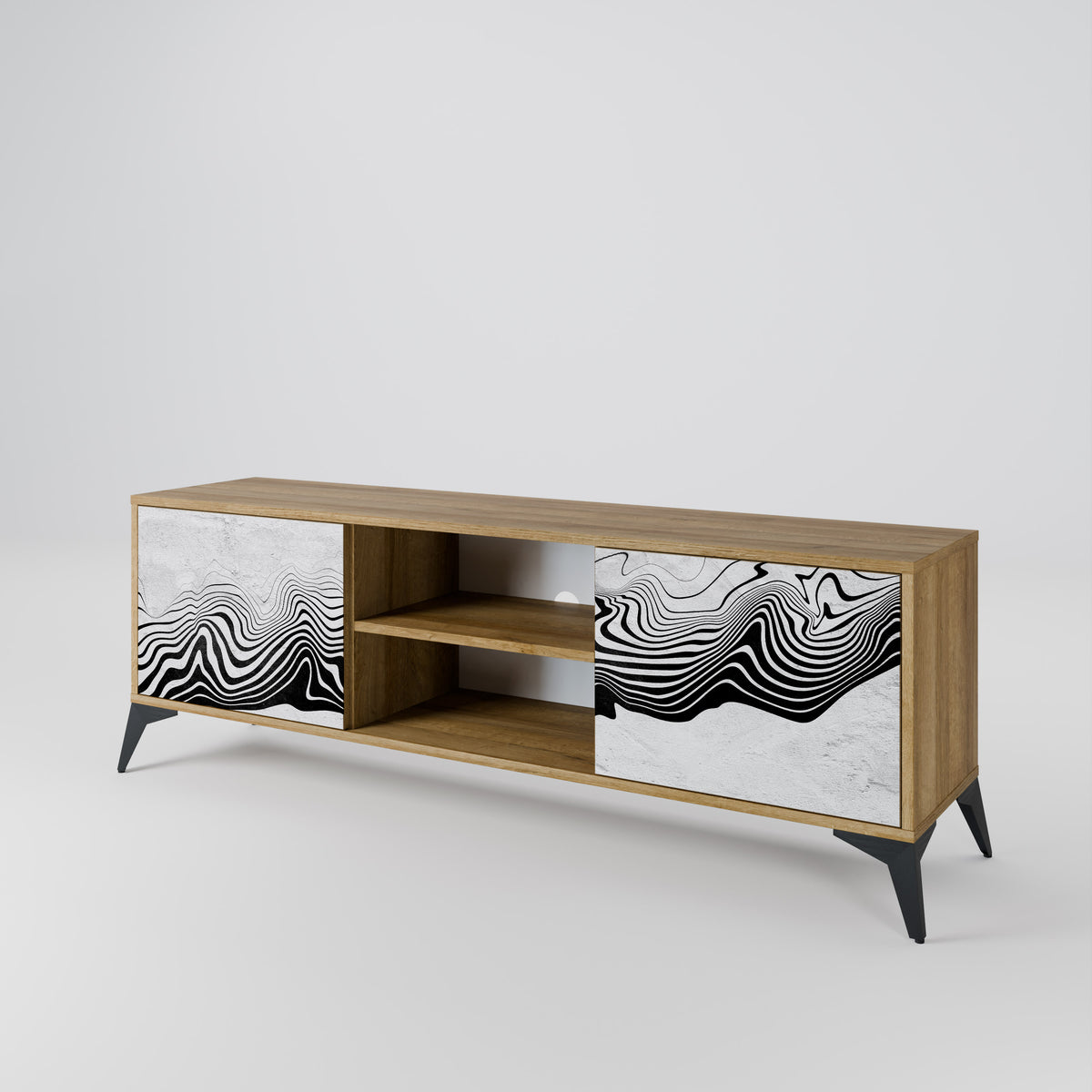 MONOCHROME MIRAGE Dvoudveřový TV stolek