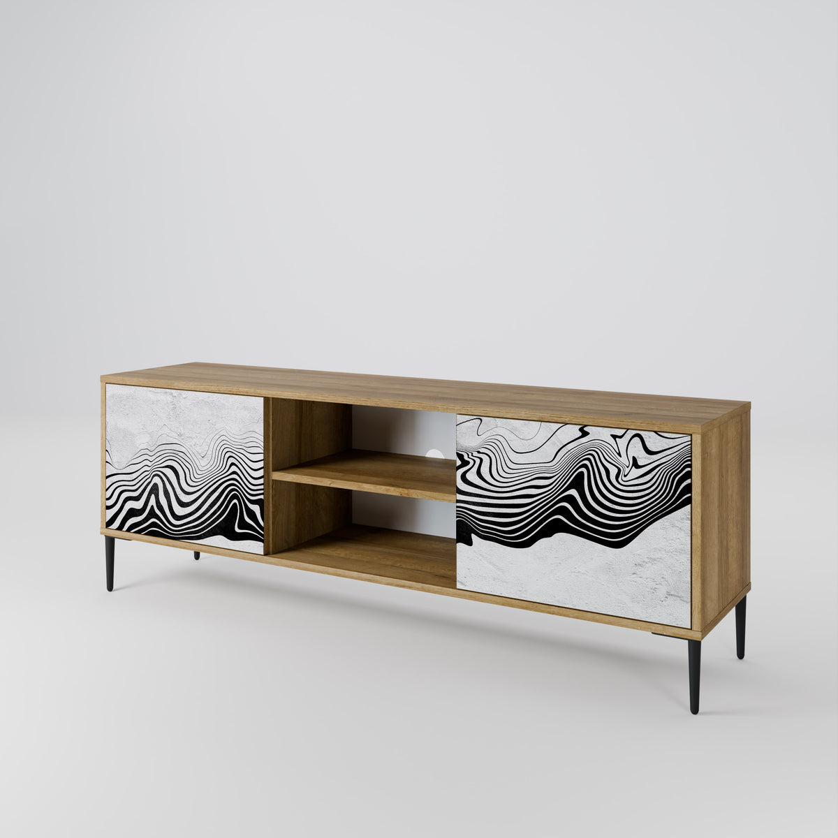 MONOCHROME MIRAGE Dvoudveřový TV stolek