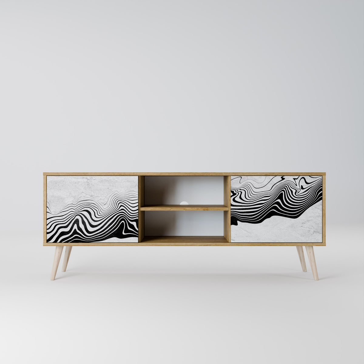 MONOCHROME MIRAGE Dvoudveřový TV stolek