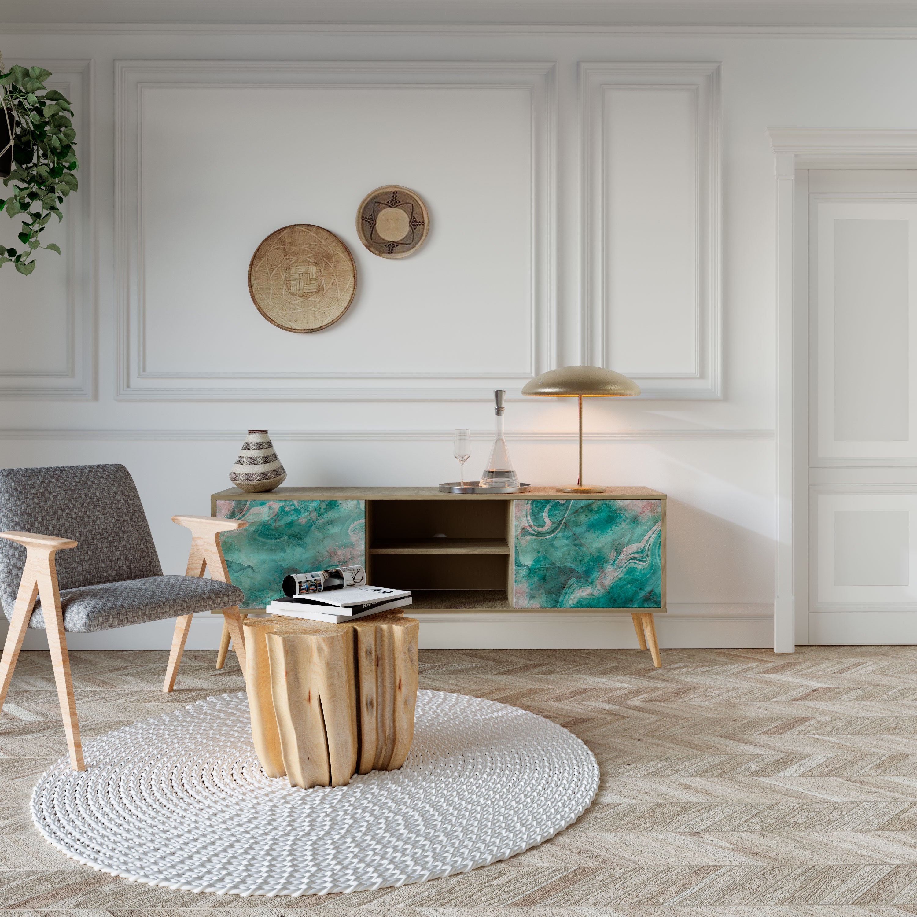 ABSTRACT ALCHEMY 2-Door TV Cabinet