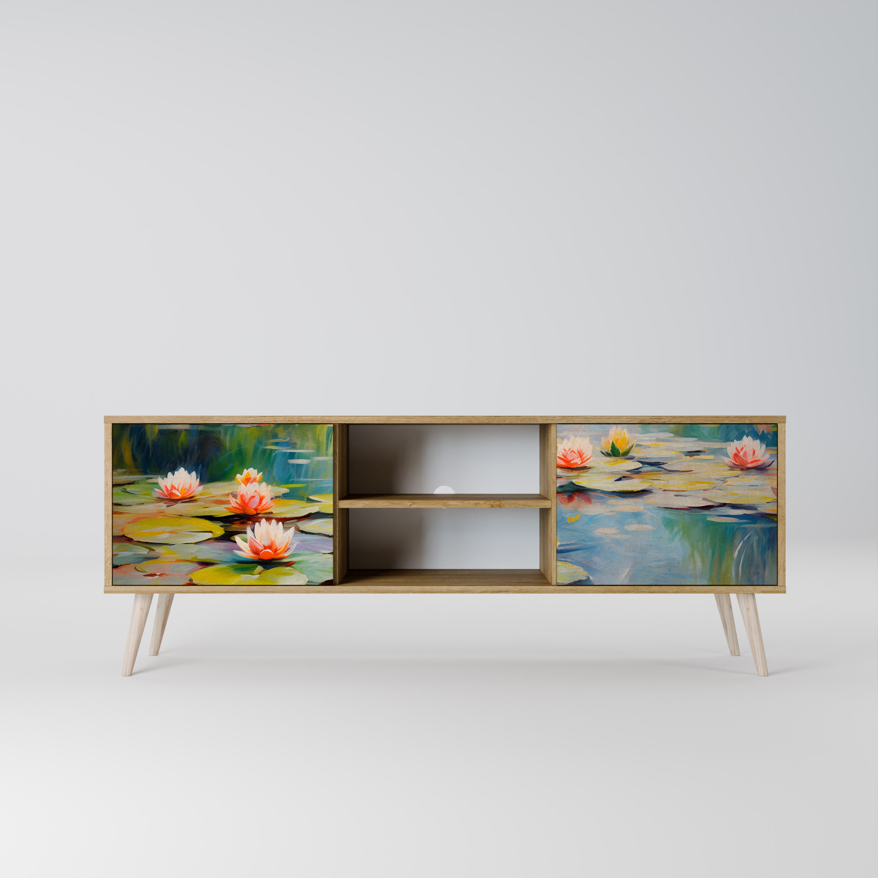 BLOOMING WATERS 2-Door TV Cabinet