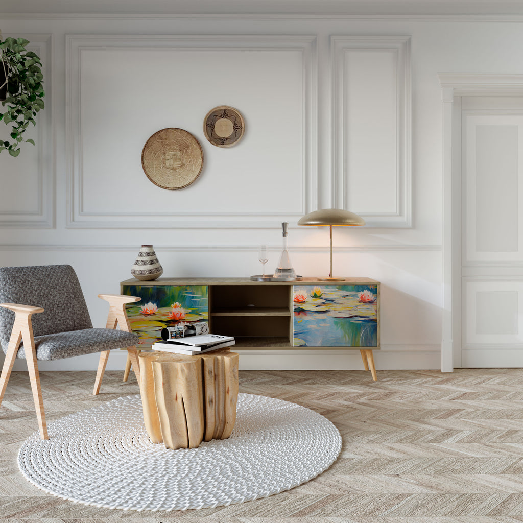 BLOOMING WATERS Dvoudveřový TV stolek