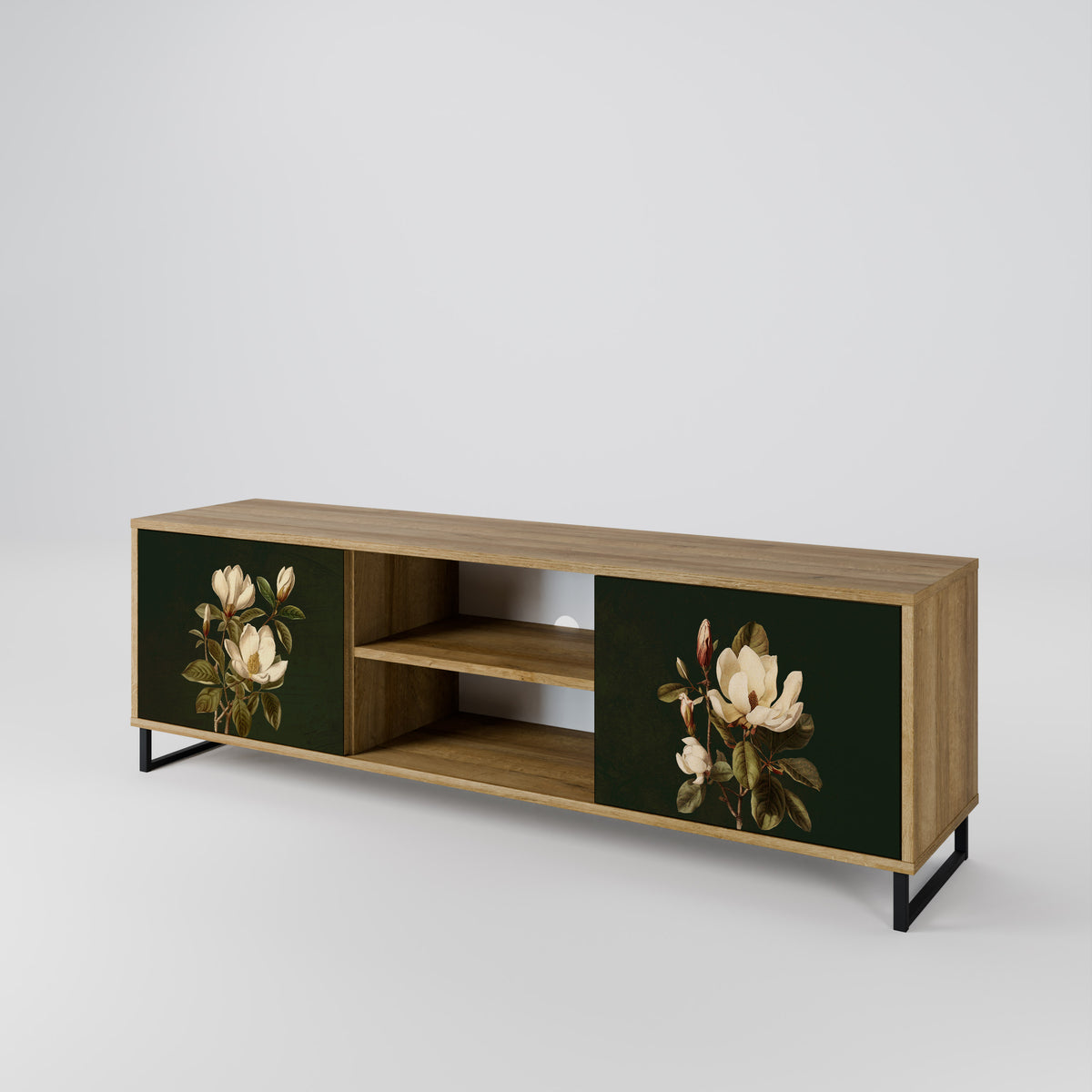 FLORAL NOIR Dvoudveřový TV stolek