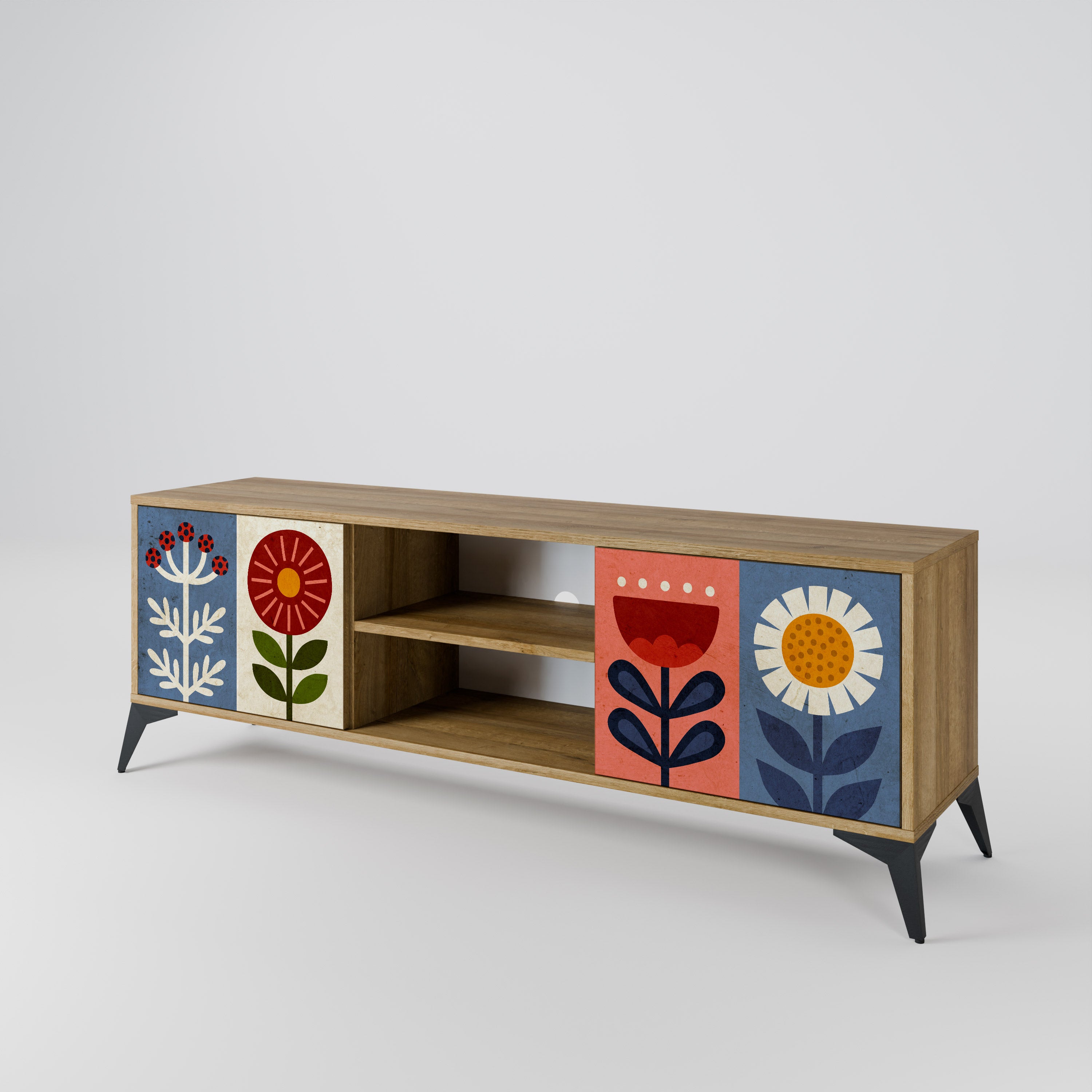 SCANDIC FLOWERET 2-Door TV Cabinet