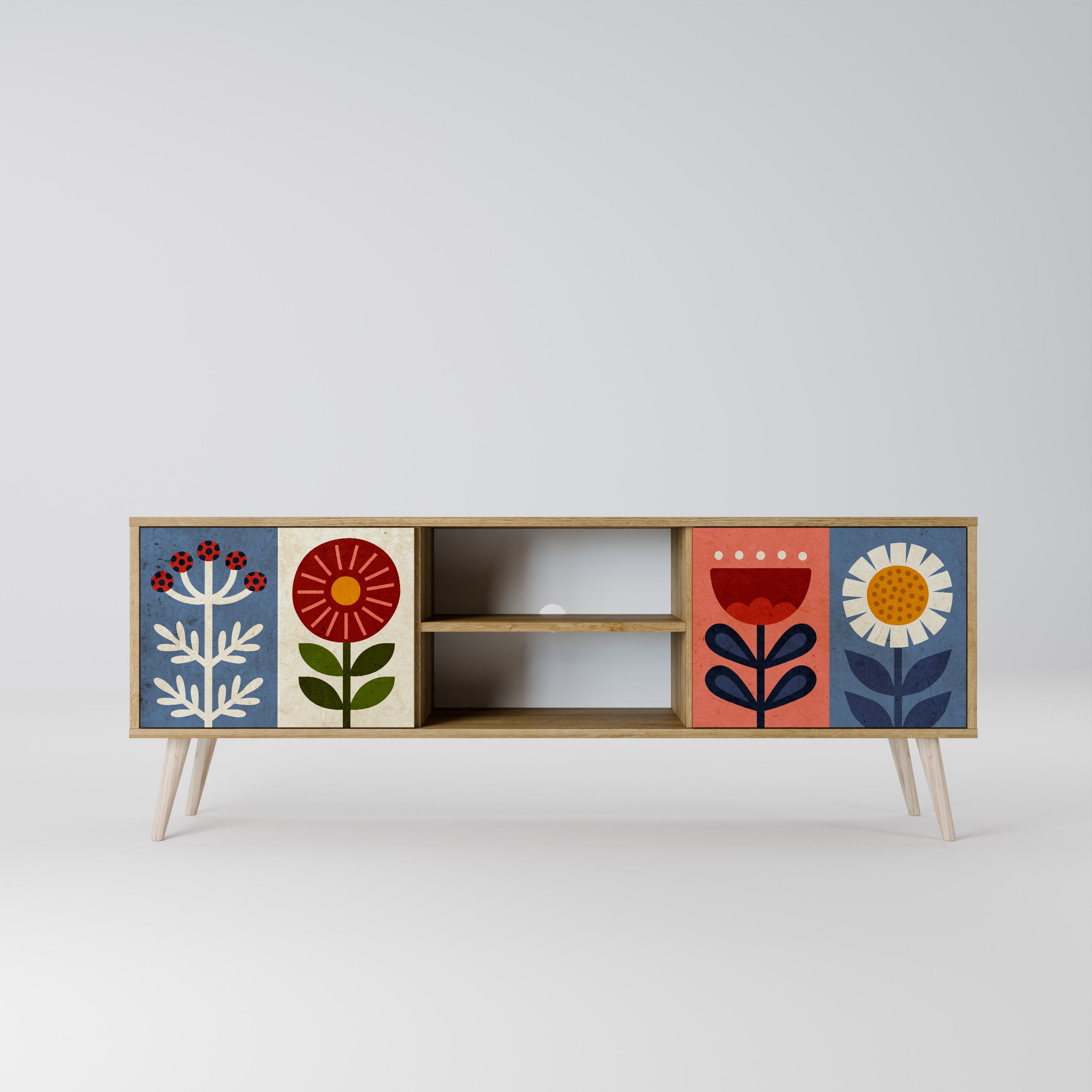 SCANDIC FLOWERET 2-Door TV Cabinet