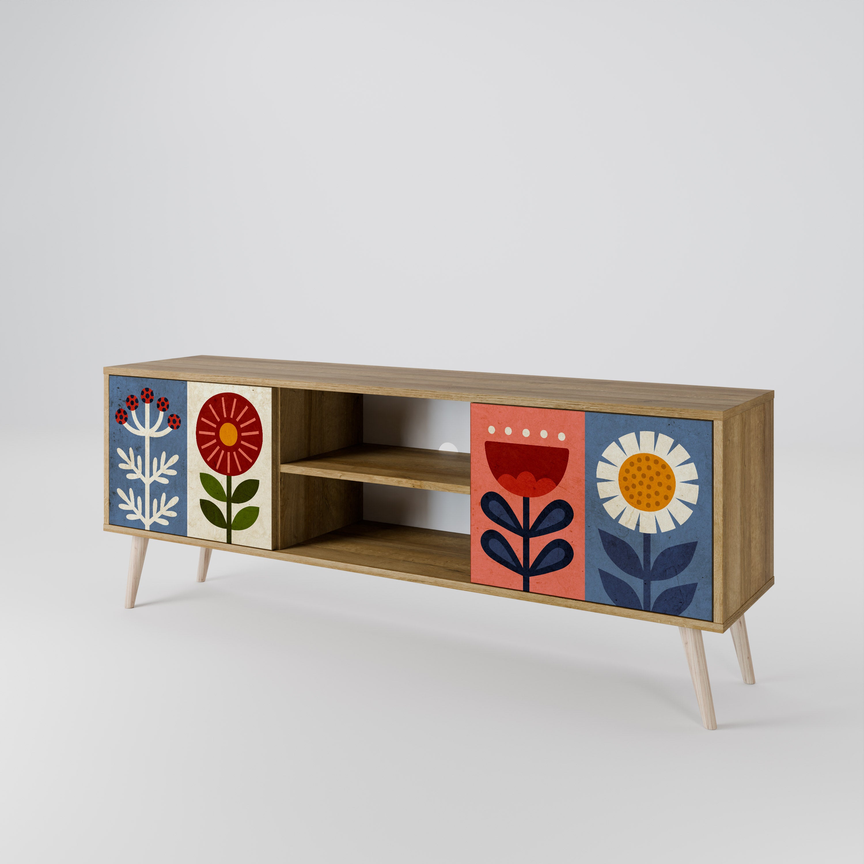 SCANDIC FLOWERET 2-Door TV Cabinet