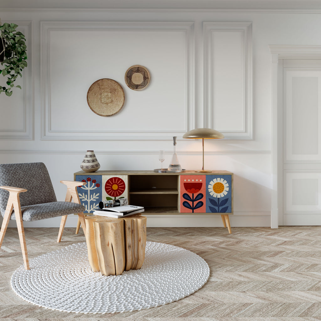 SCANDIC FLOWERET 2-Door TV Cabinet